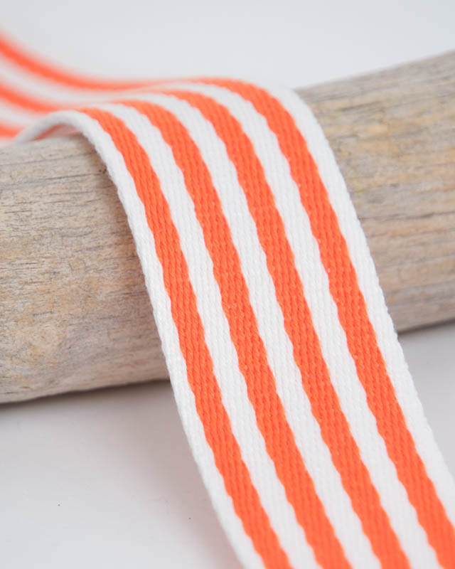 Sangle Multi Rayures 40MM Orange - Maison Klem